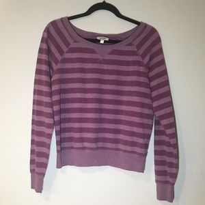 Graine Purple Lightweight Striped Sweater